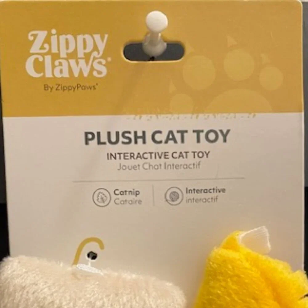 Zippy Claws: Interactive PLUSH CAT TOY *Taco and Burrito* 2 Pack